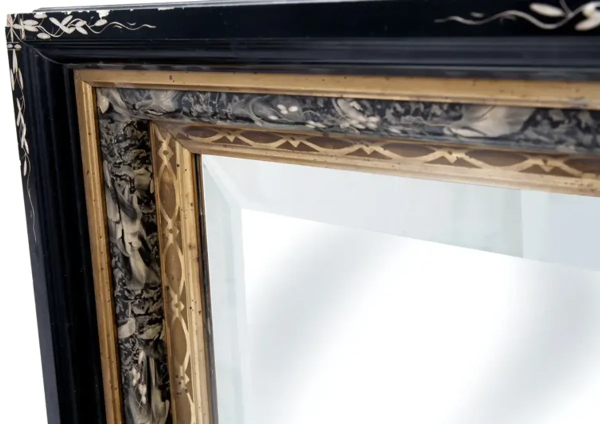 Eastlake Marblized Black & Gold Mirror