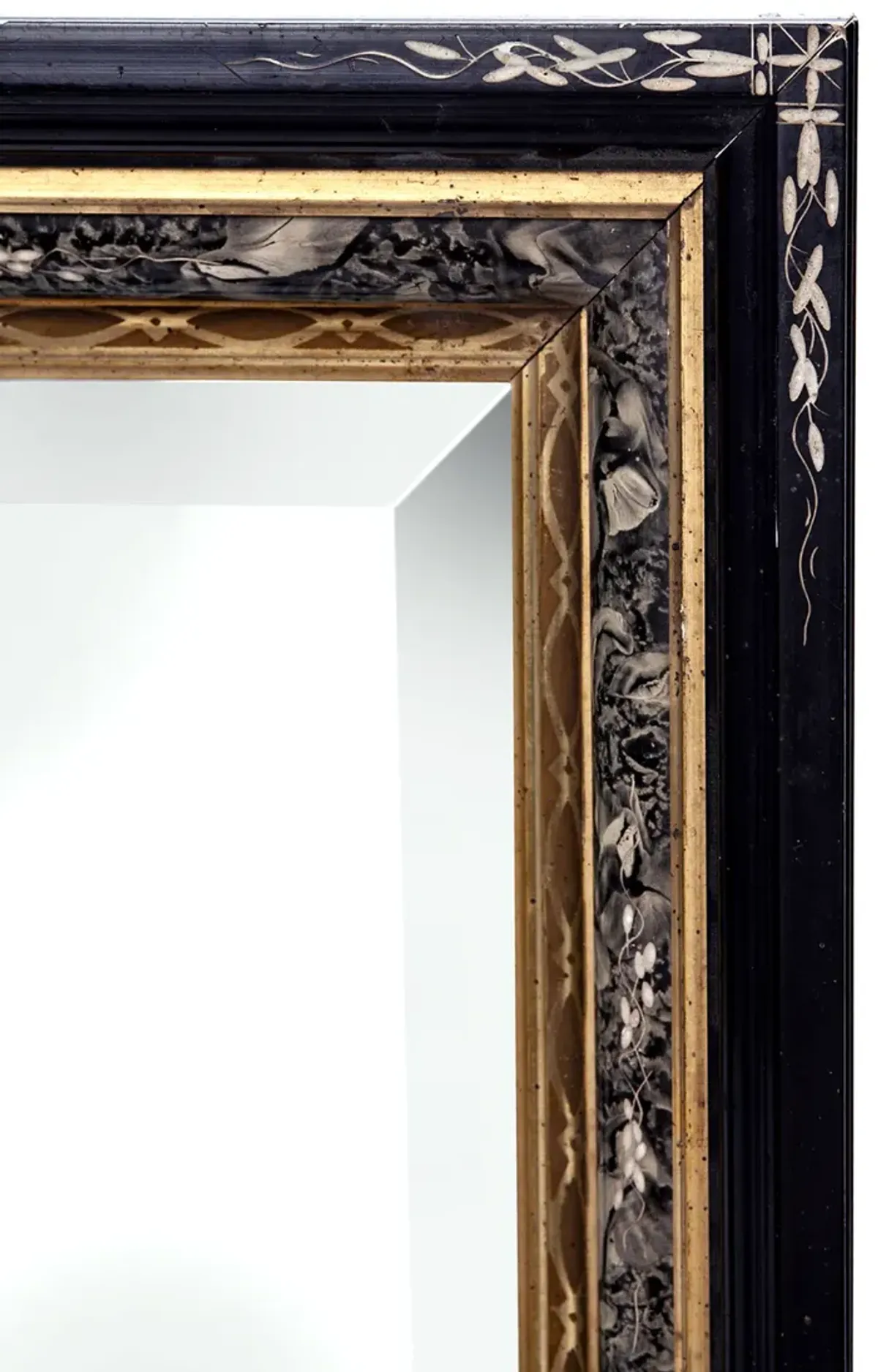 Eastlake Marblized Black & Gold Mirror