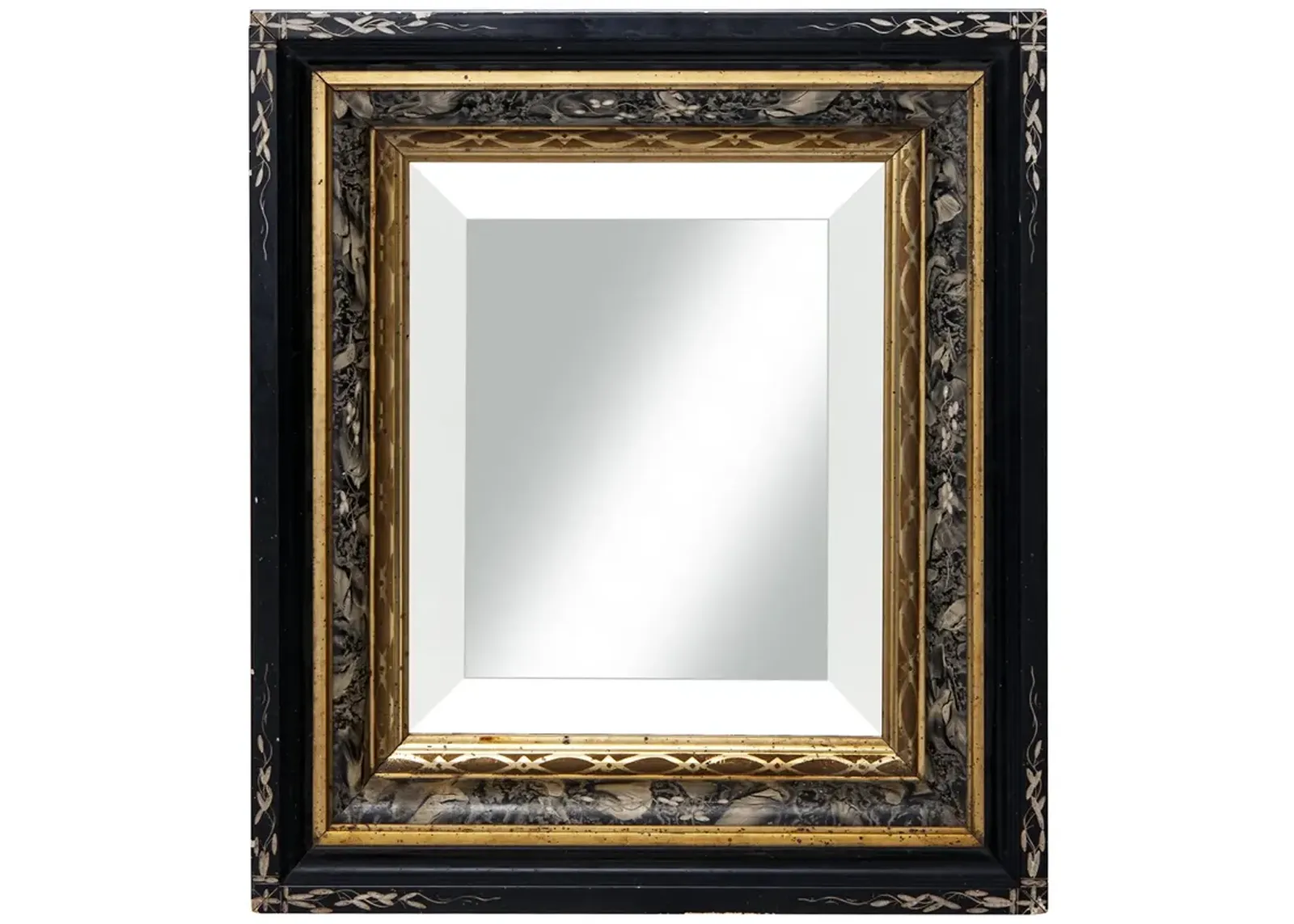 Eastlake Marblized Black & Gold Mirror