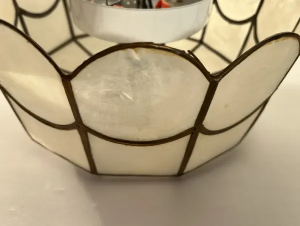 Midcentury Capiz Flush Light