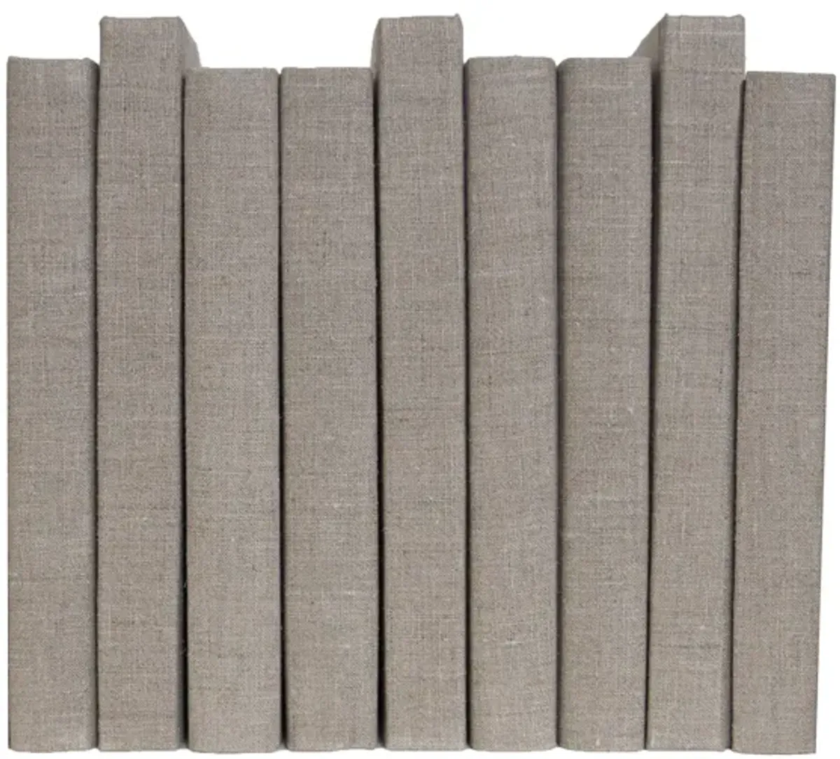 Decorative Oversized Linen Wrapped Book Bundle - Khaki - Booth & Williams