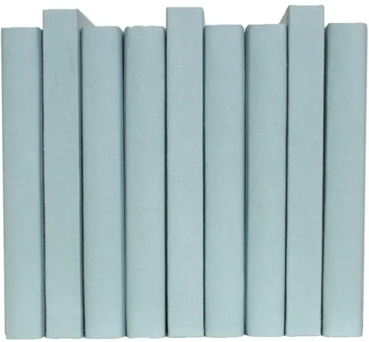 Decorative Oversized Linen Wrapped Book Bundle - Seafoam - Booth & Williams
