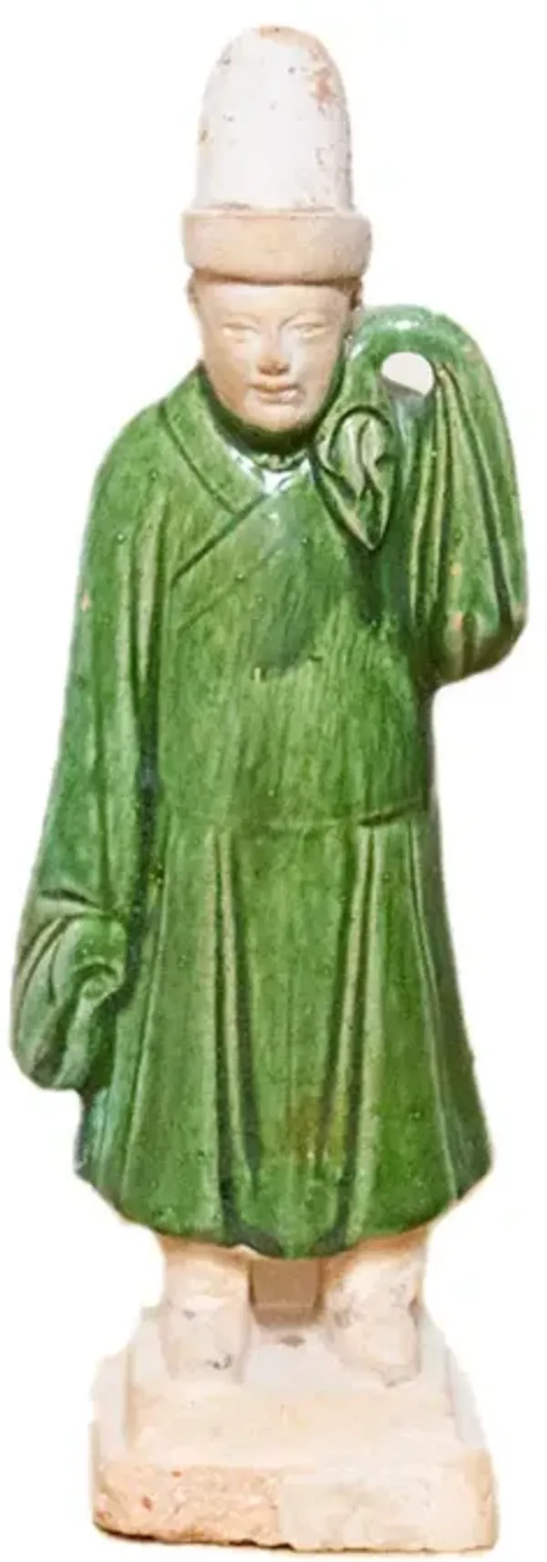 Chinese Green Glazed Sancai Figure - de-cor