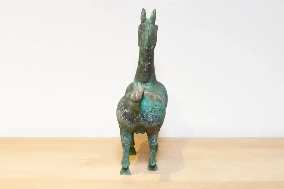 Antique Patinated Bronze Horse