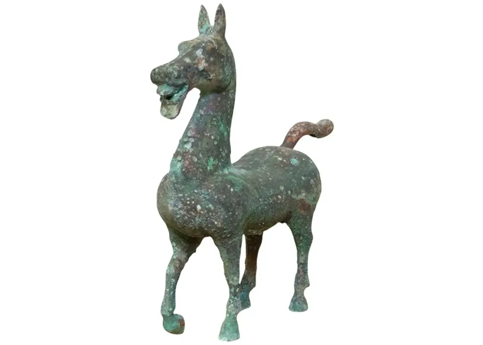 Antique Patinated Bronze Horse