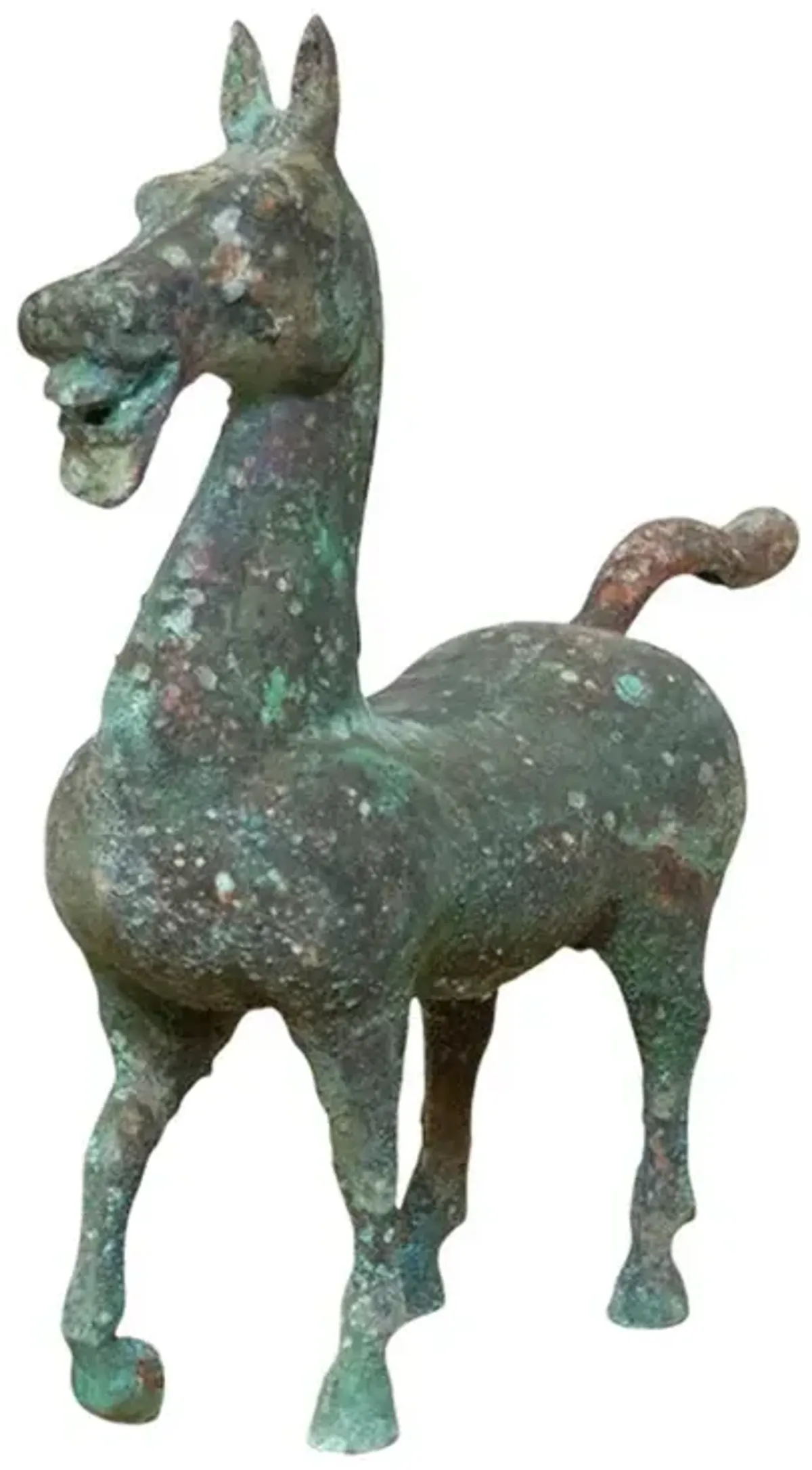 Antique Patinated Bronze Horse