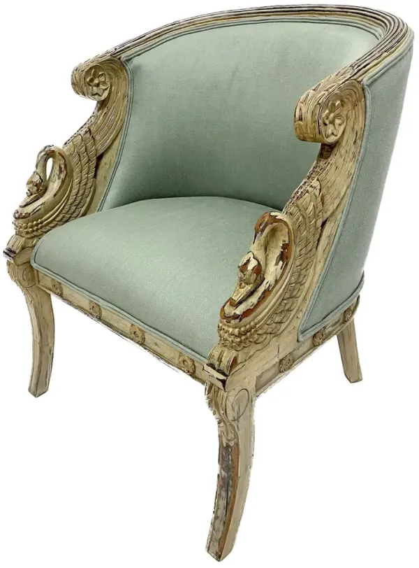 Swan Carved Empire Style Chair