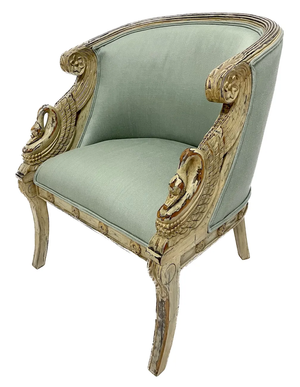 Swan Carved Empire Style Chair