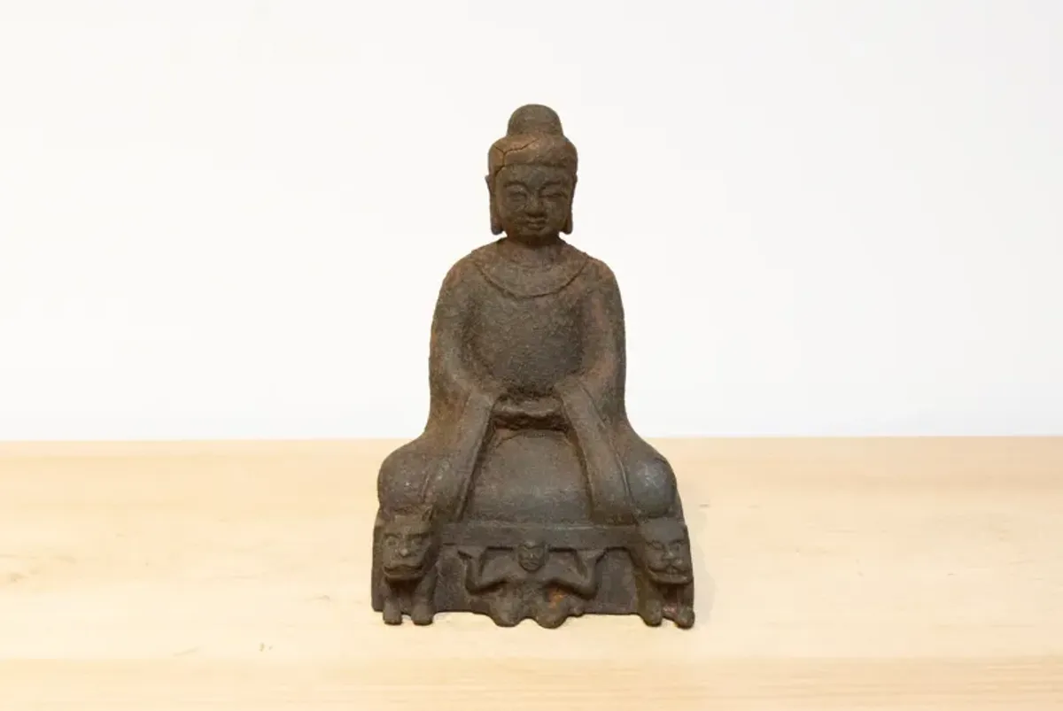 Antique Rusted Metal Buddha