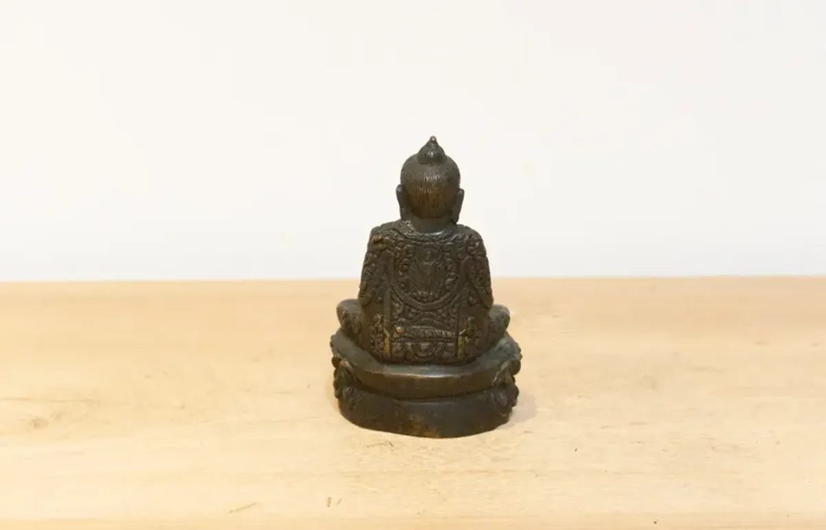 Small Vintage Repurposed Metal Buddha