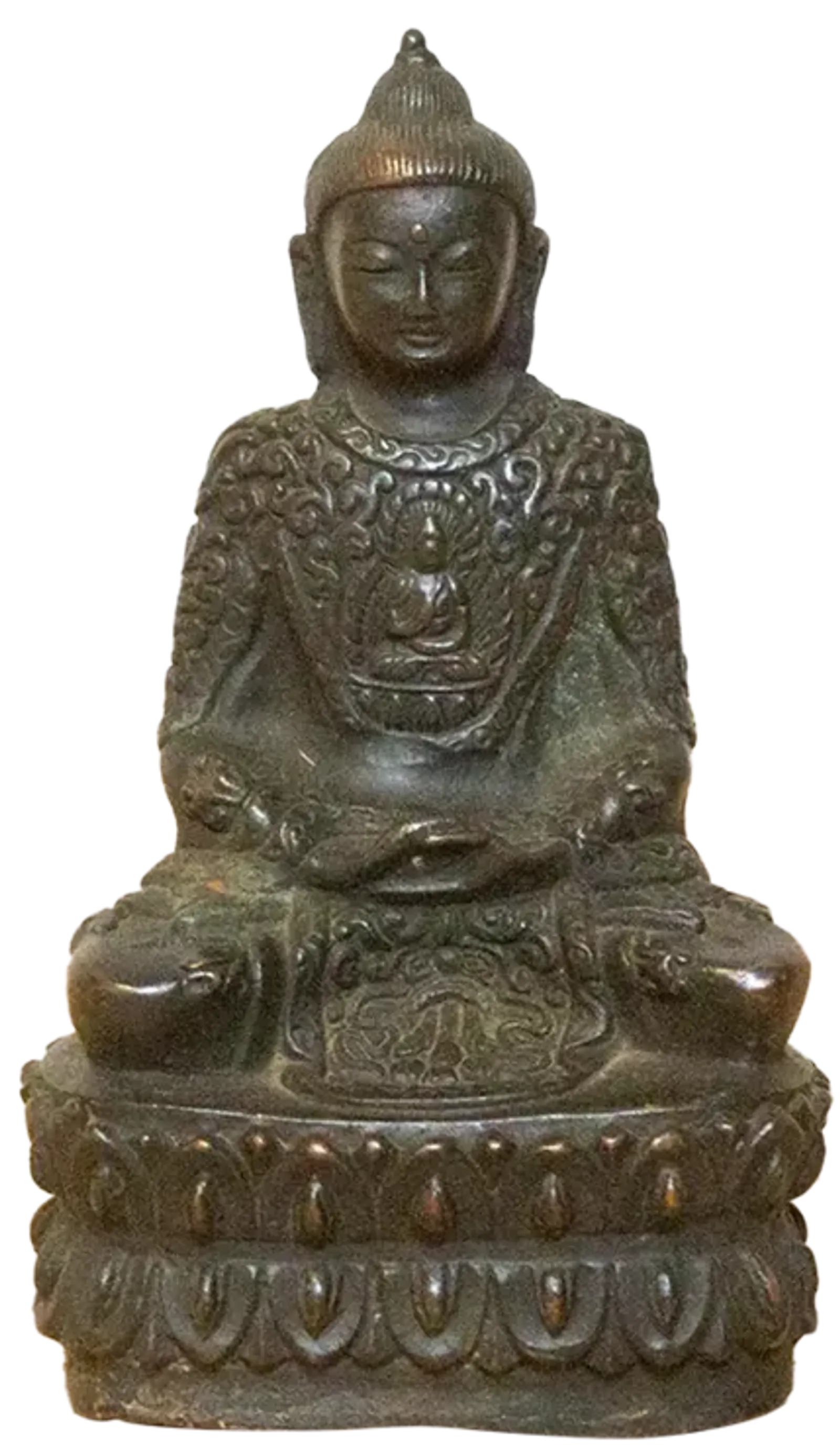 Small Vintage Repurposed Metal Buddha