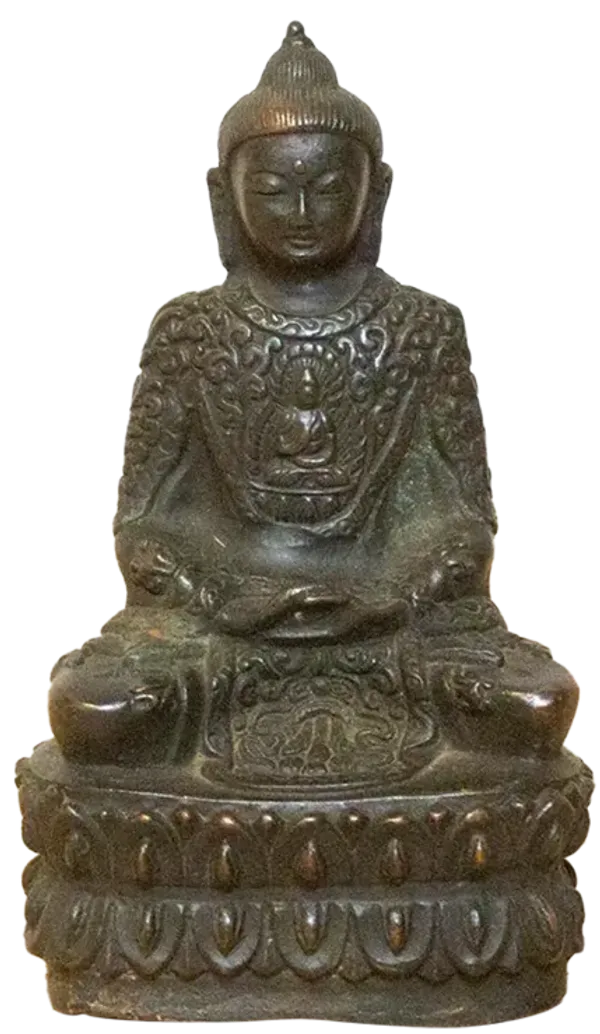 Small Vintage Repurposed Metal Buddha - de-cor