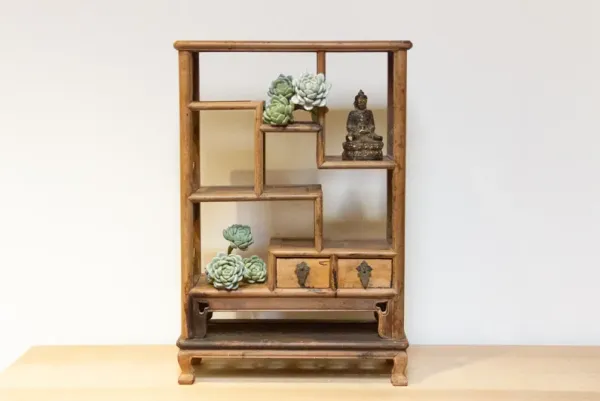 Antique Table Top Chinese Ming Cabinet - de-cor
