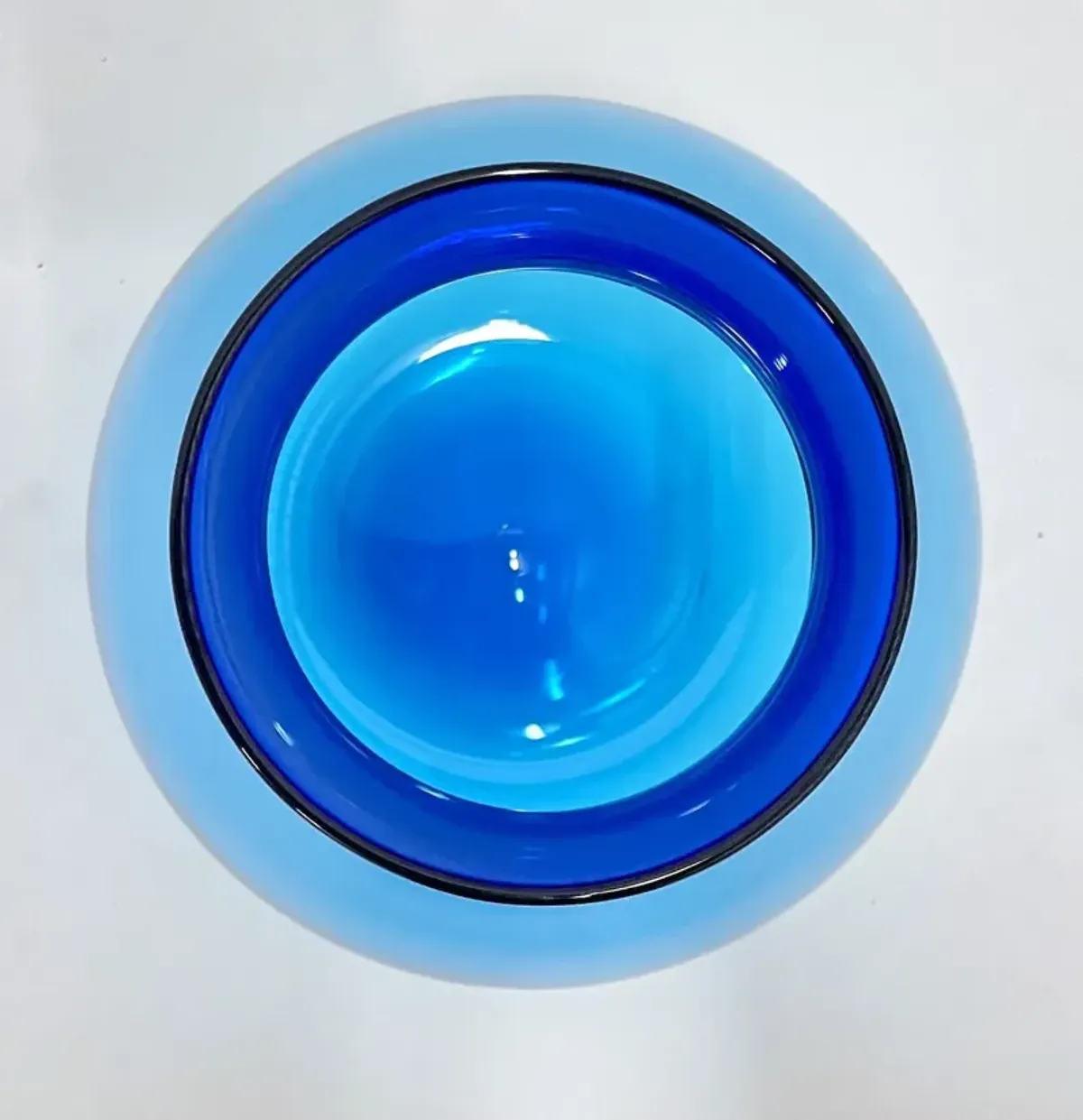 Italian Venini Blue Glass Vase