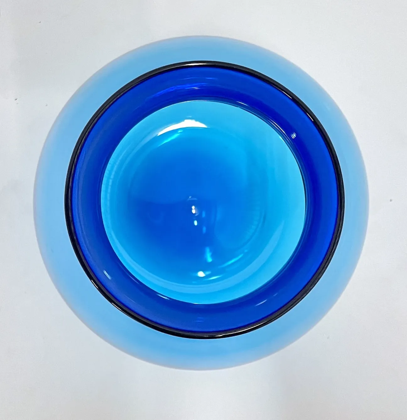 Italian Venini Blue Glass Vase