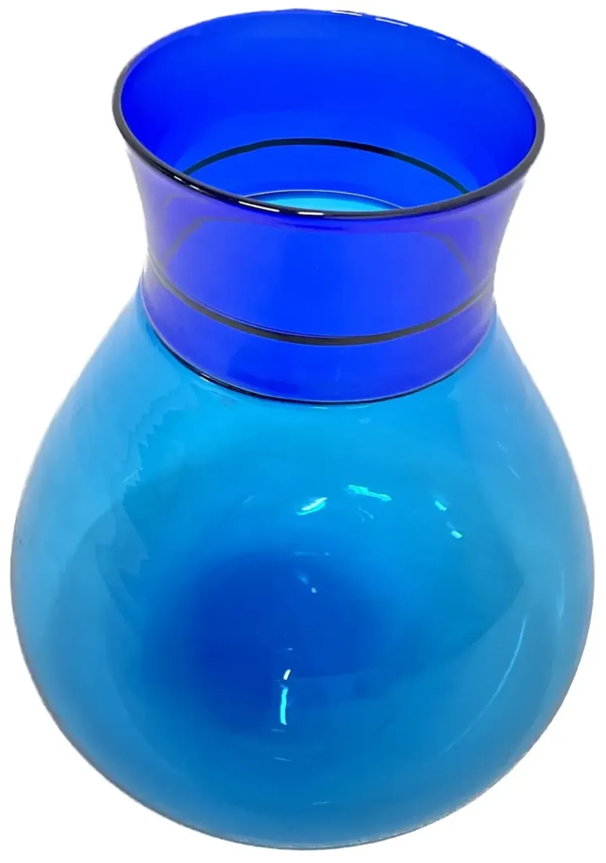 Italian Venini Blue Glass Vase