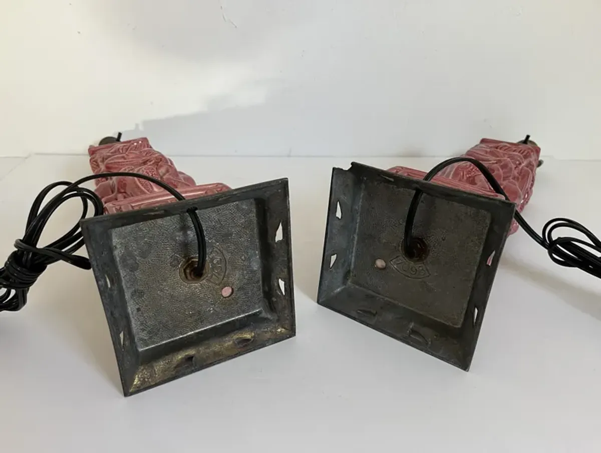 1940s Chinoiserie Dragpon Lamps - Set of 2