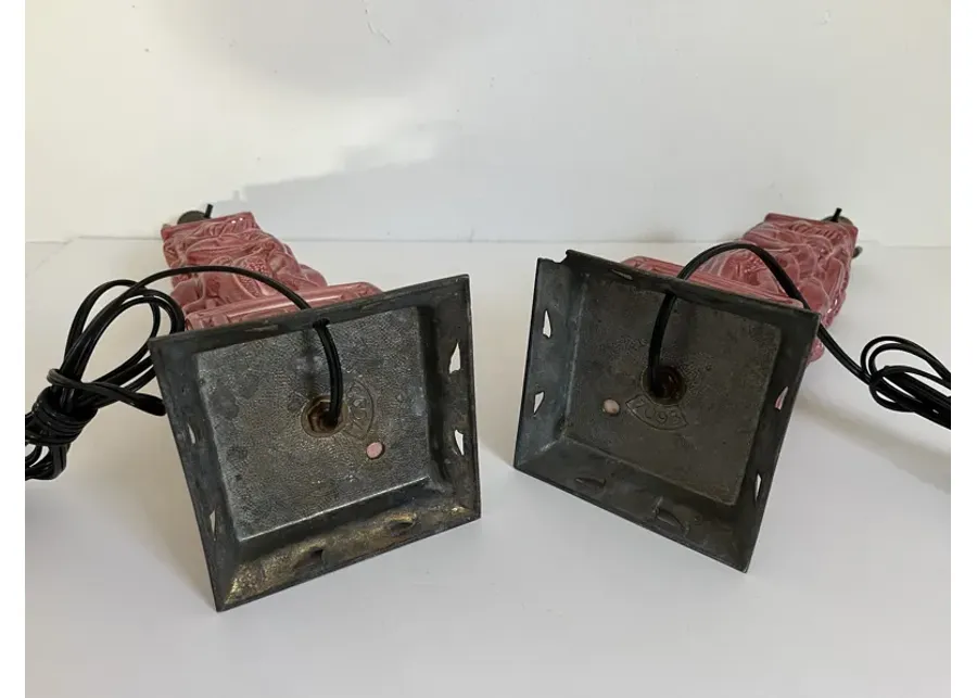 1940s Chinoiserie Dragpon Lamps - Set of 2