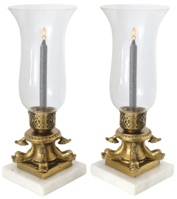 MIdcentury Hollywood Glam Candleholders - The Queens Landing - Gold