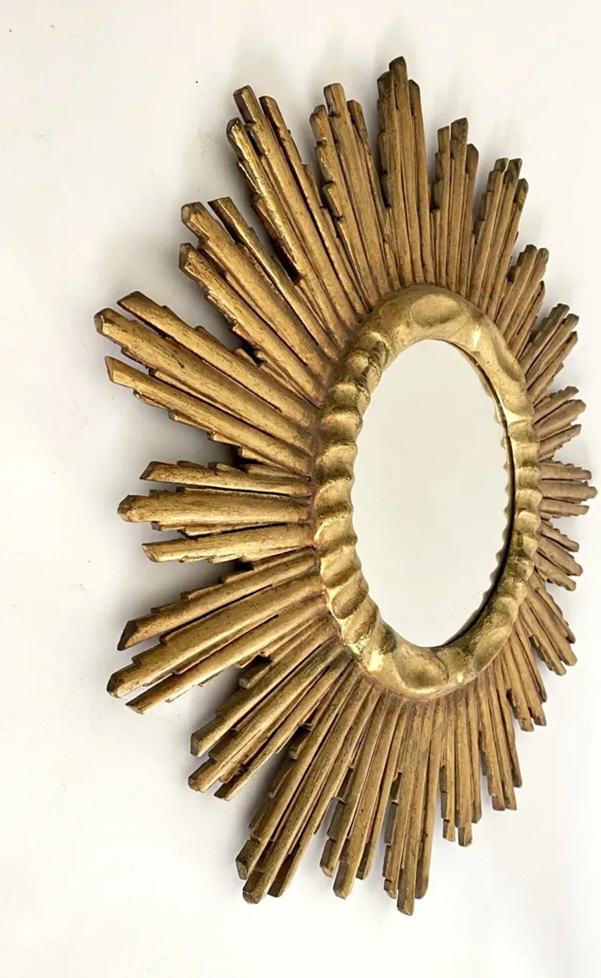 1940s French Gold Sunburst Mirror