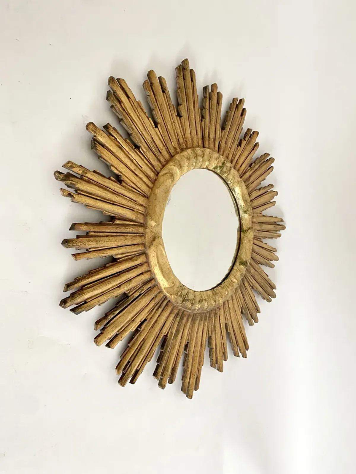 1940s French Gold Sunburst Mirror