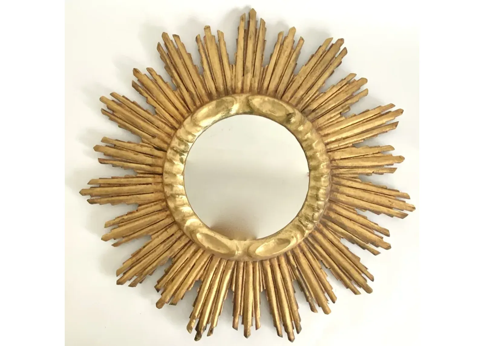 1940s French Gold Sunburst Mirror