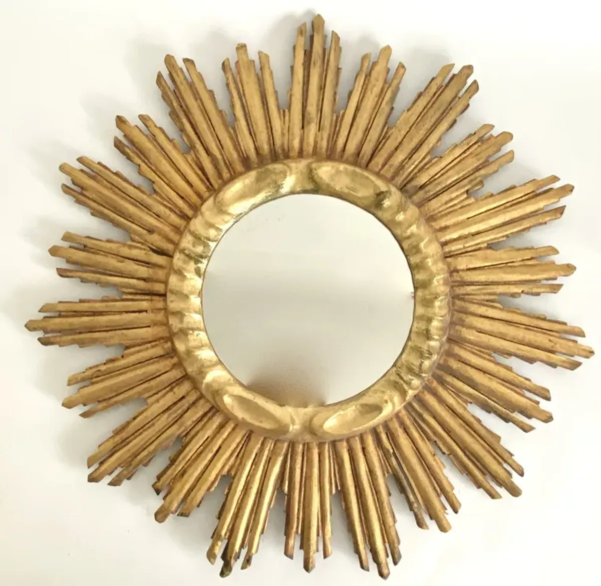 1940s French Gold Sunburst Mirror