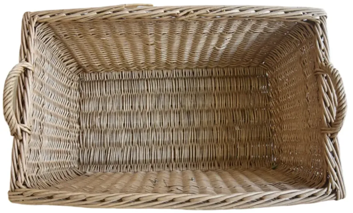 French Wicker Market Basket Number Plate