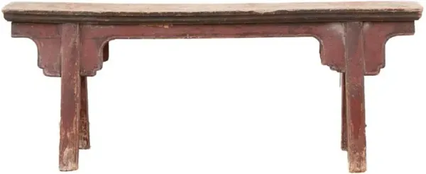 Vintage Antique Painted Country Bench - de-cor