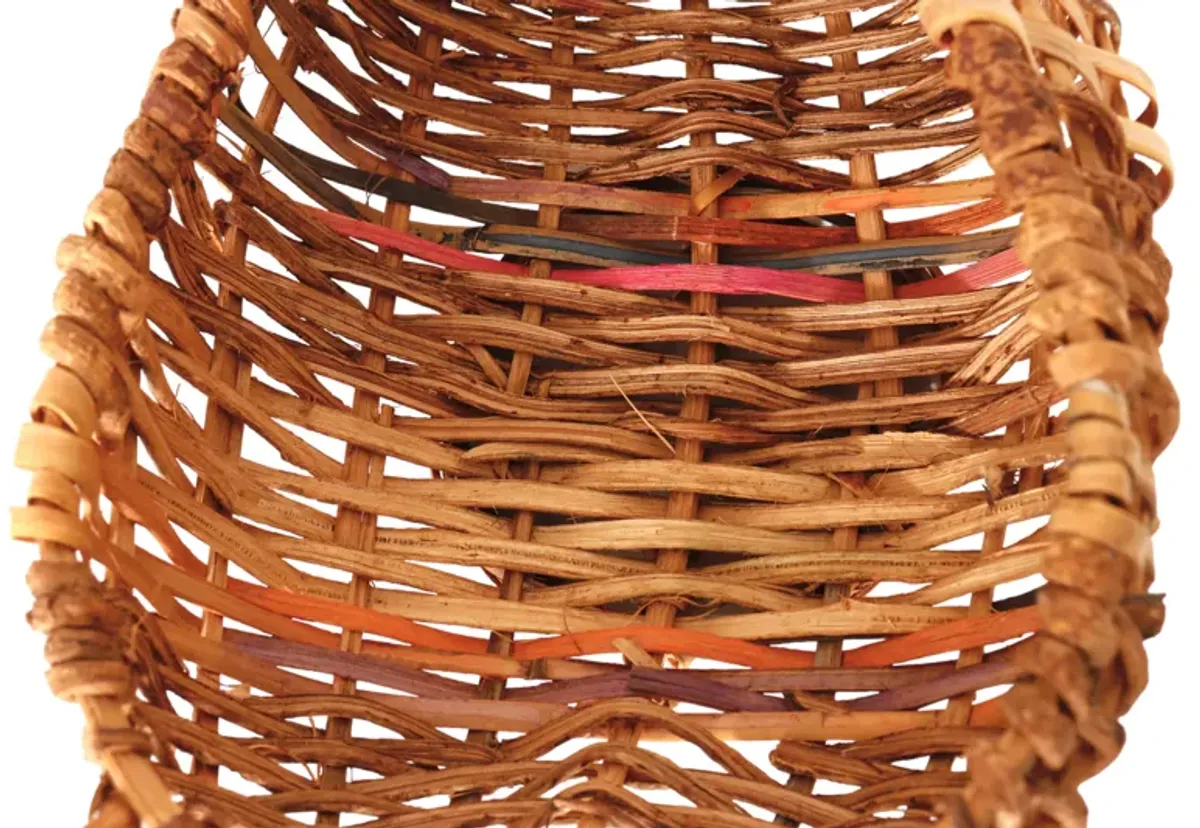 Goose-Shaped Rattan Basket