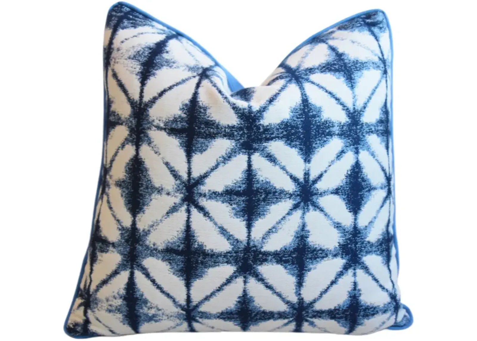 Contemporary Blue & White Pillow