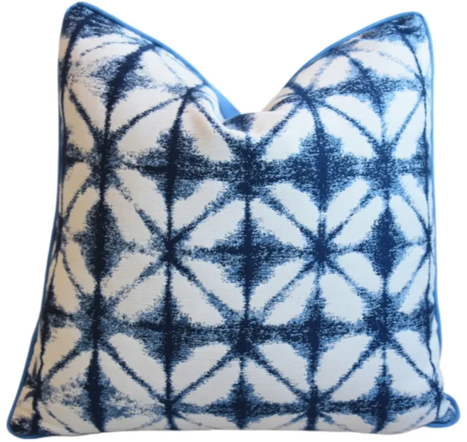 Contemporary Blue & White Pillow