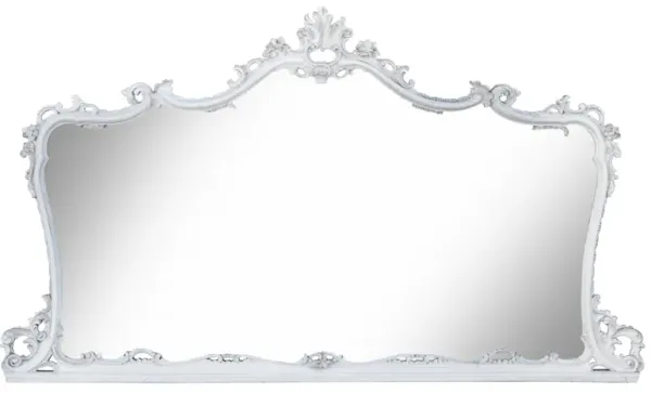 Monumental White Curvy Mirror - 47" x 80" - Fleur de Lex Antiques