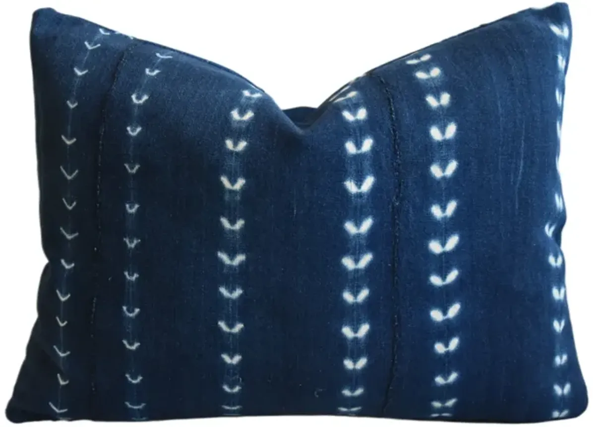 Blue & White African Cotton Pillow