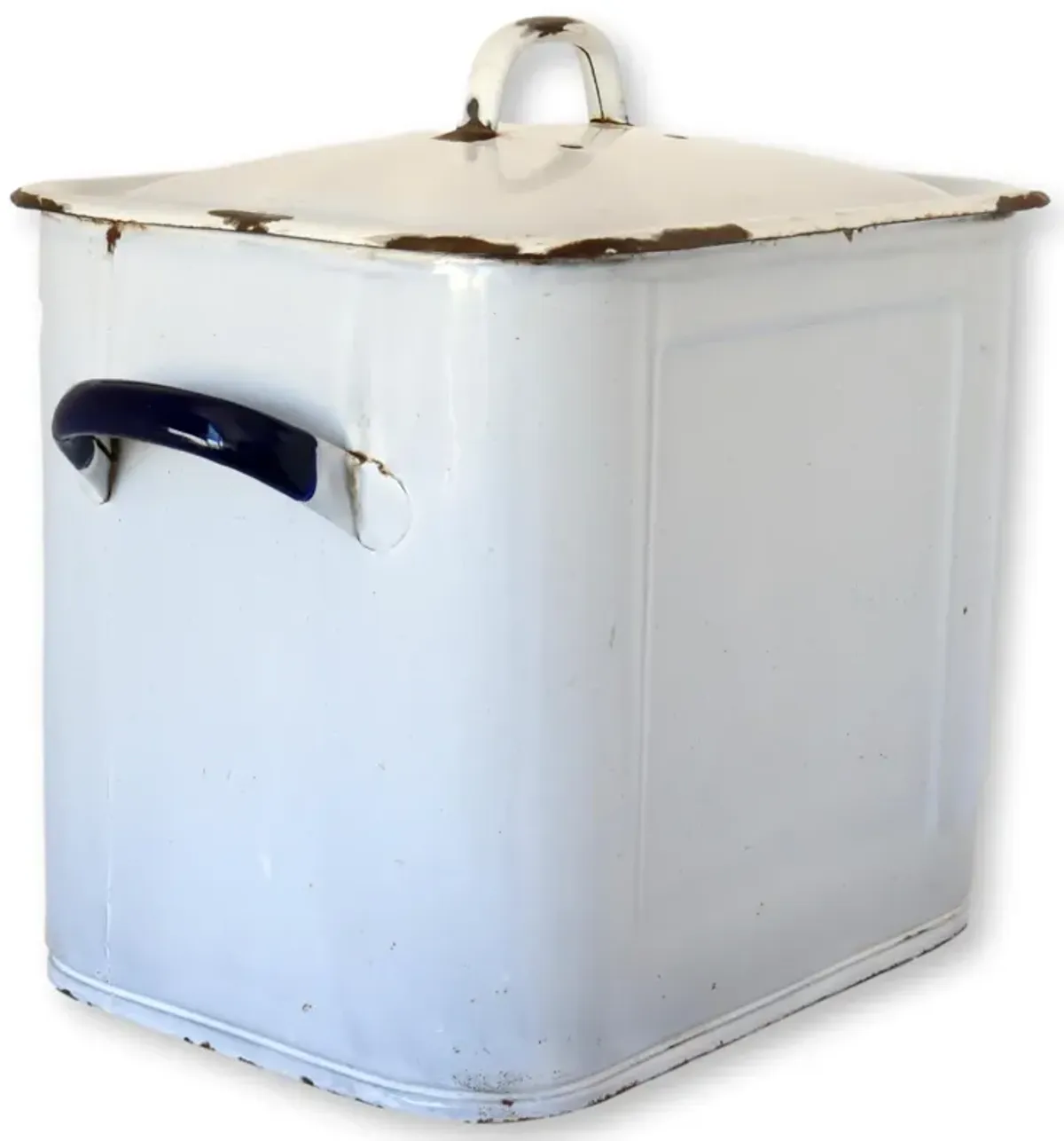 Vintage English Enamelware Bread Box