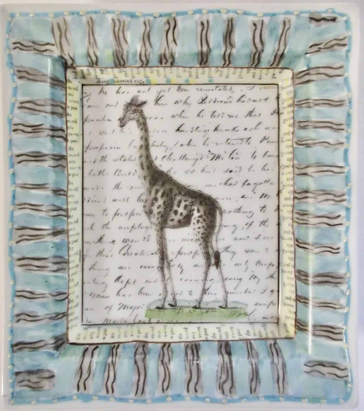 Porcelain Giraffe Tray