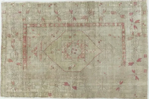 Lightly Distressed Anatolian Rug 5'4x8'1