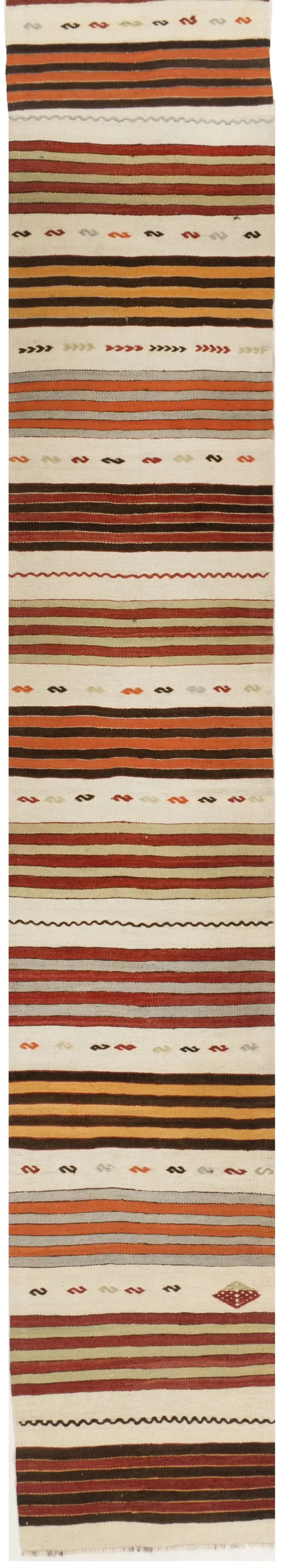 Turkish Kilim Runner 2' X 24' - Red