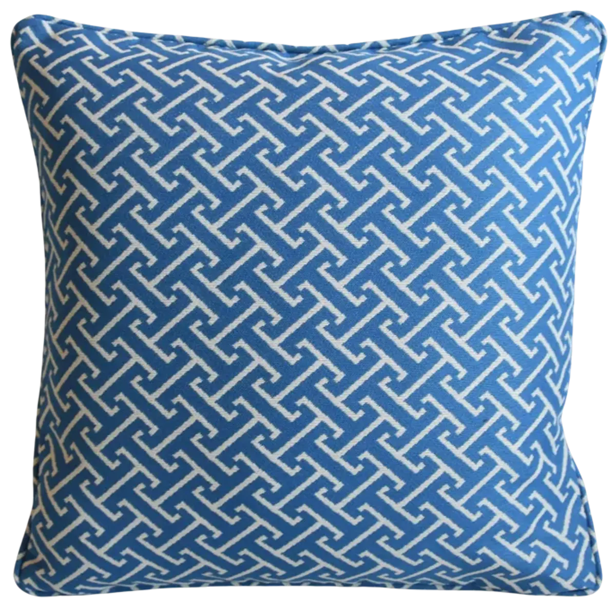 Blue & White Geometric Pillow