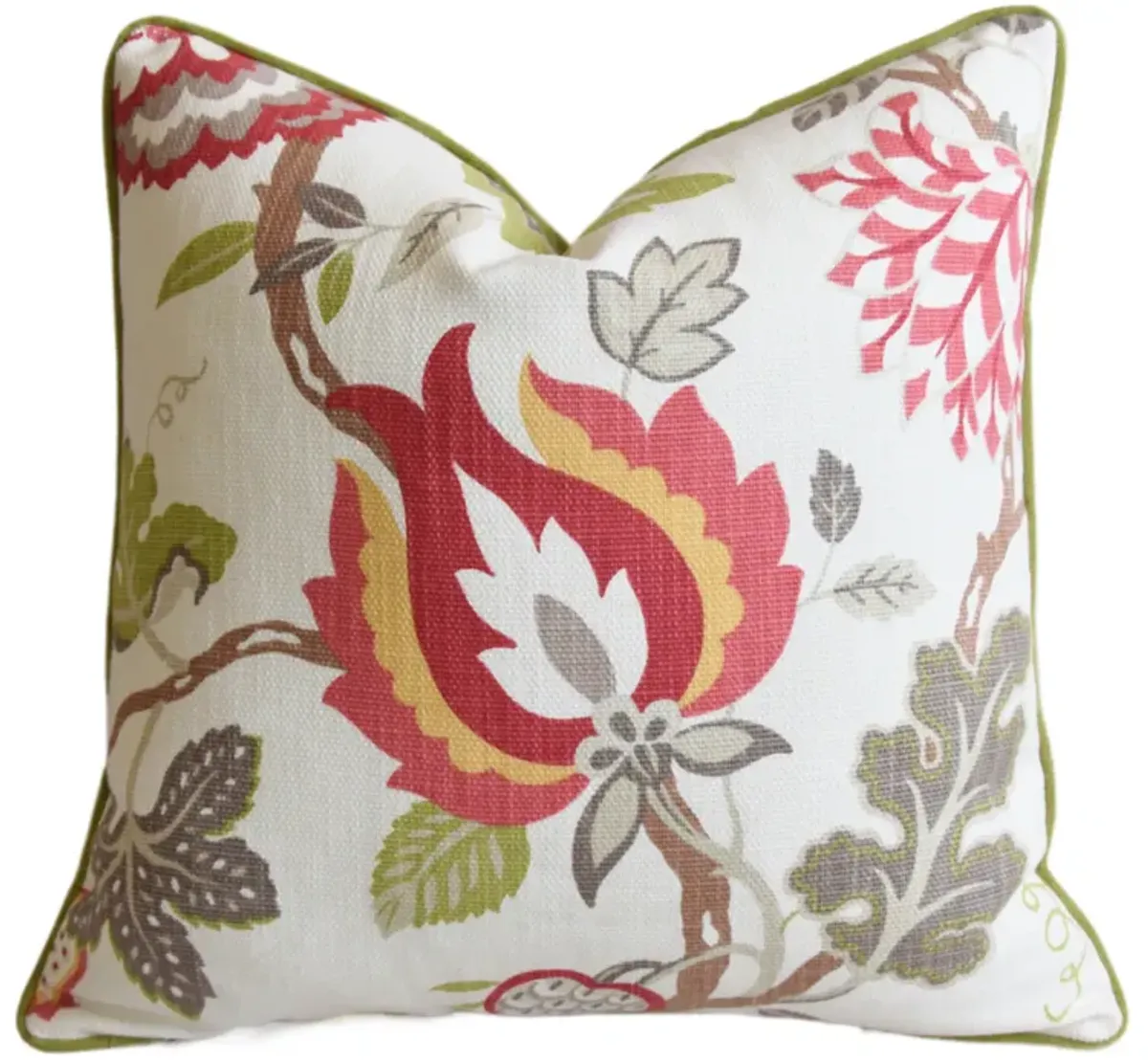 Botanical Designer Floral Cotton Pillow