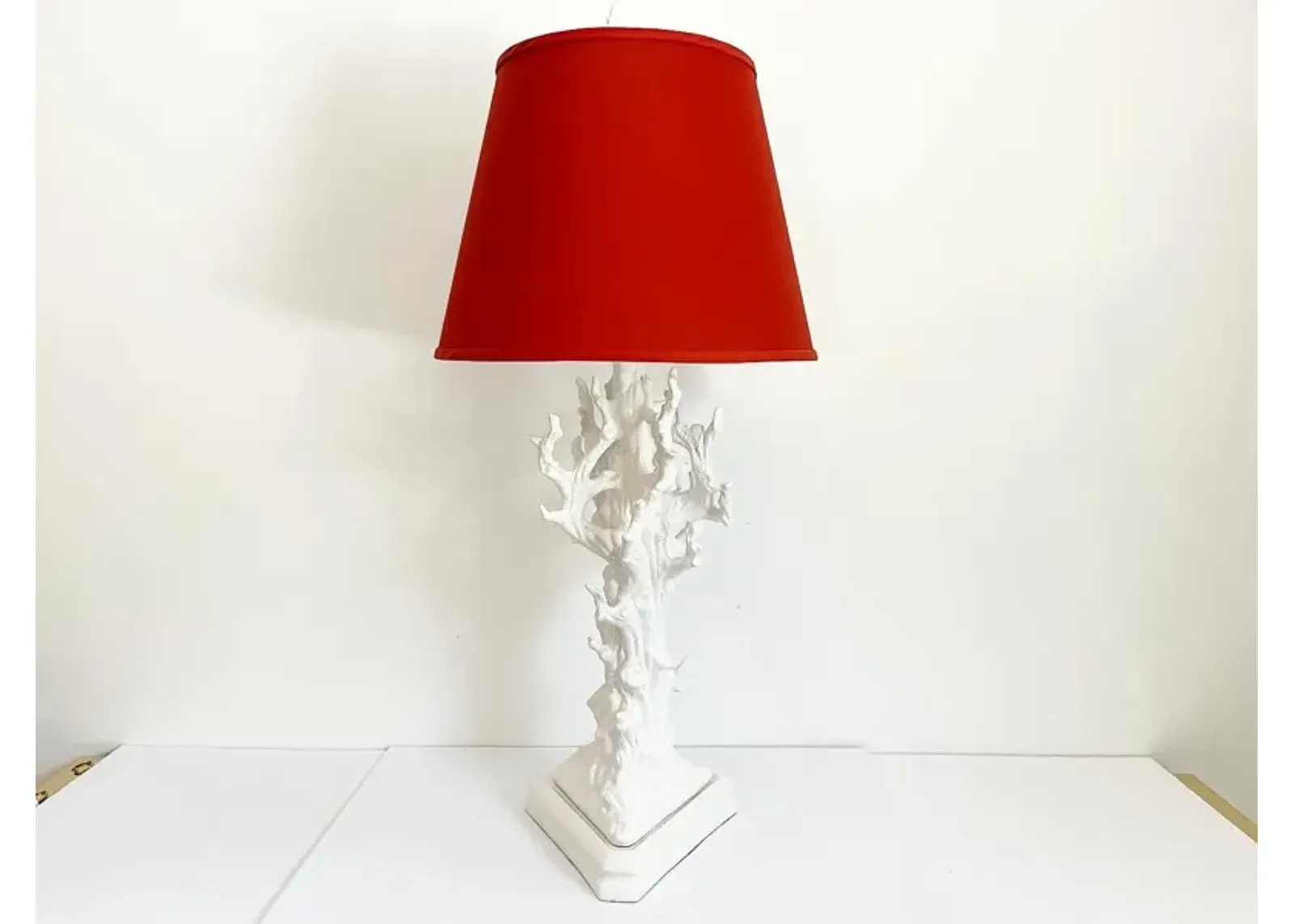 Italian Coral Branch Lamp w/Shade