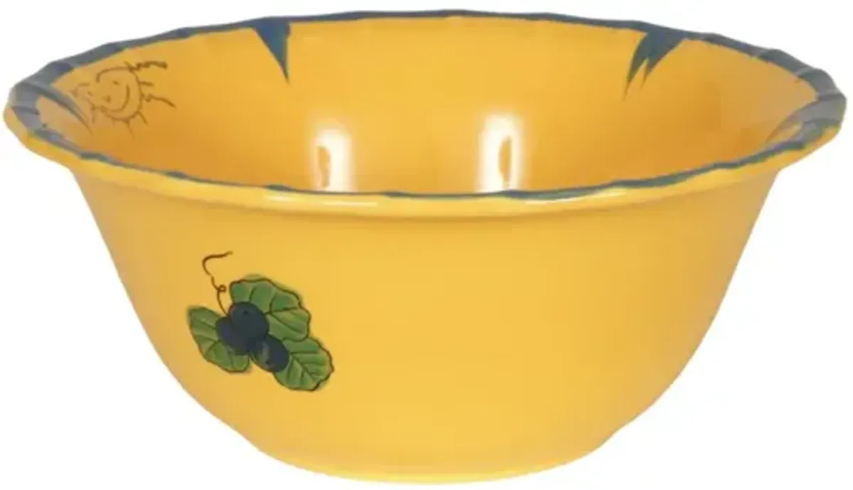 Large Yellow Ceramic Bowl - 1980