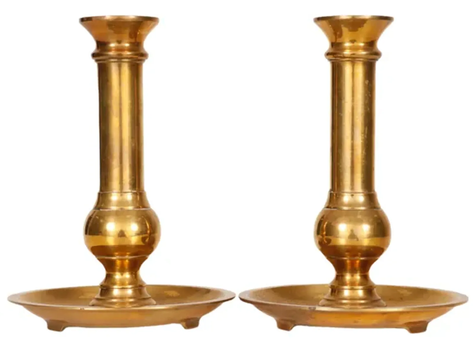 Neiman Marcus Brass Candlesticks - a Pair