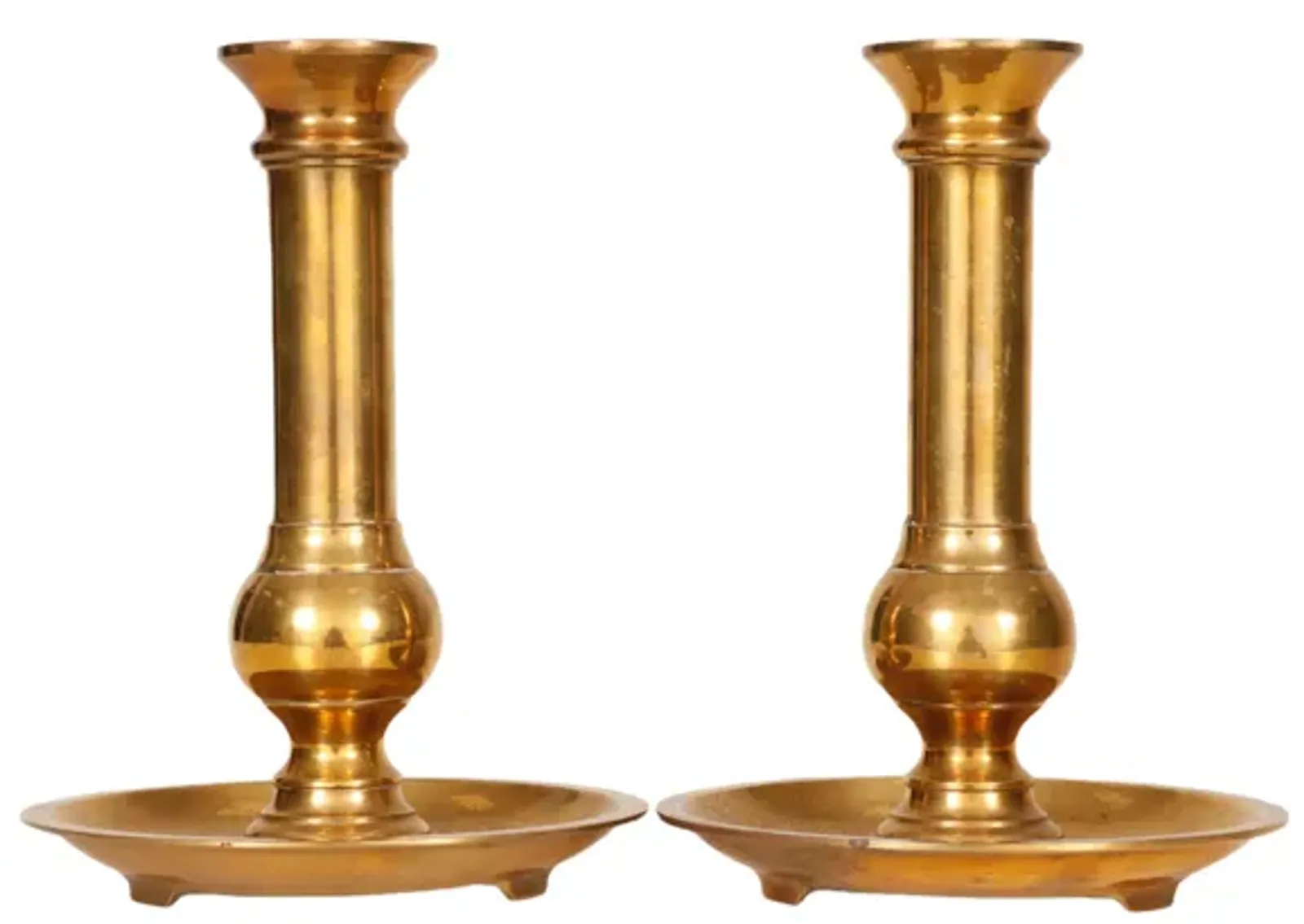 Neiman Marcus Brass Candlesticks - a Pair