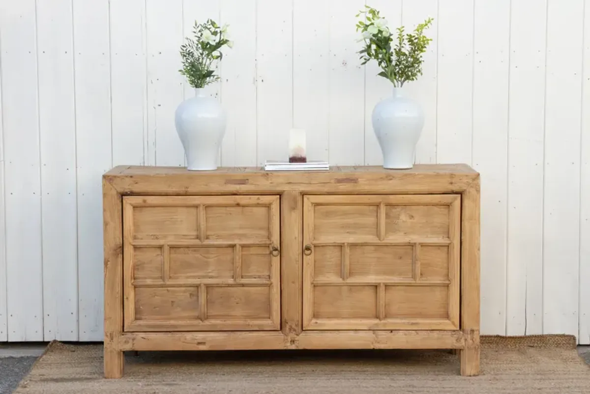 Vintage Elm Wood Cabinet