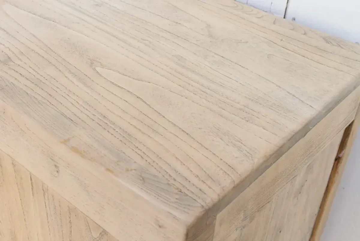 Natural Elm Three Door Sideboard - de-cor