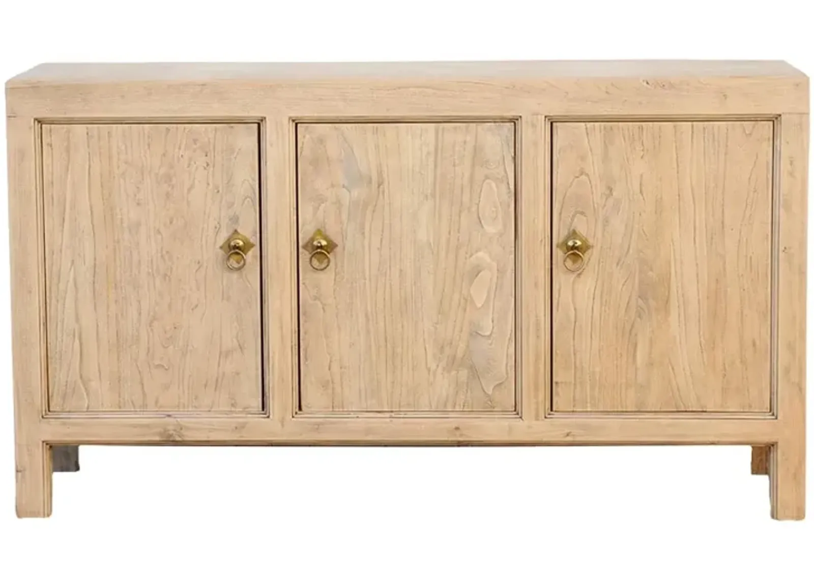 Natural Elm Three Door Sideboard