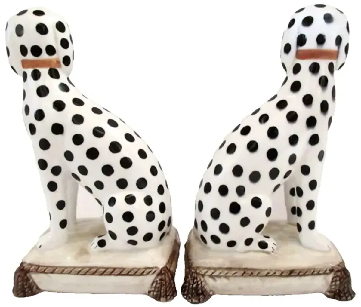 Staffordshire-Style Spotted Dog Bookends