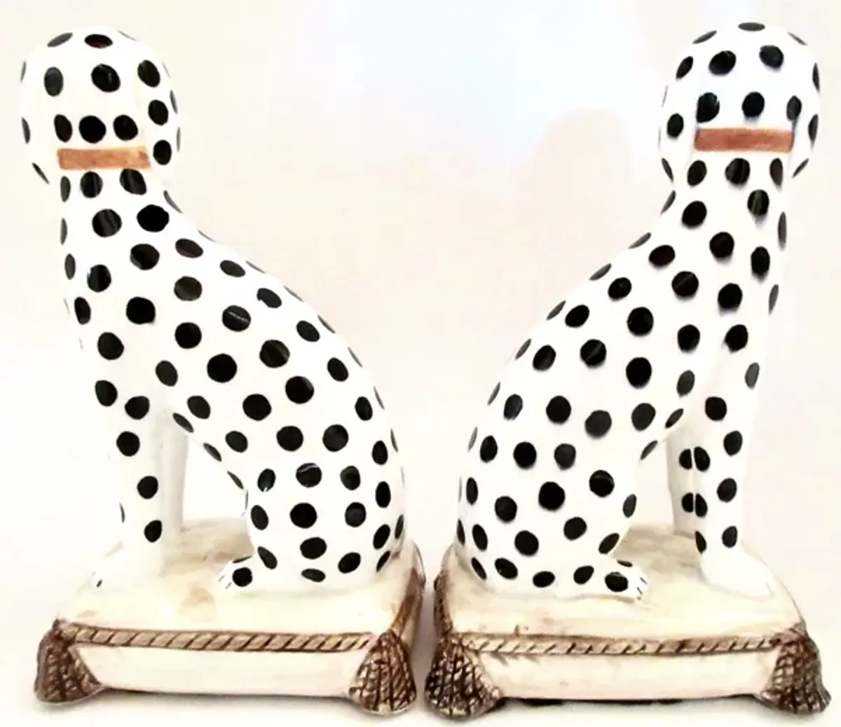 Staffordshire-Style Spotted Dog Bookends