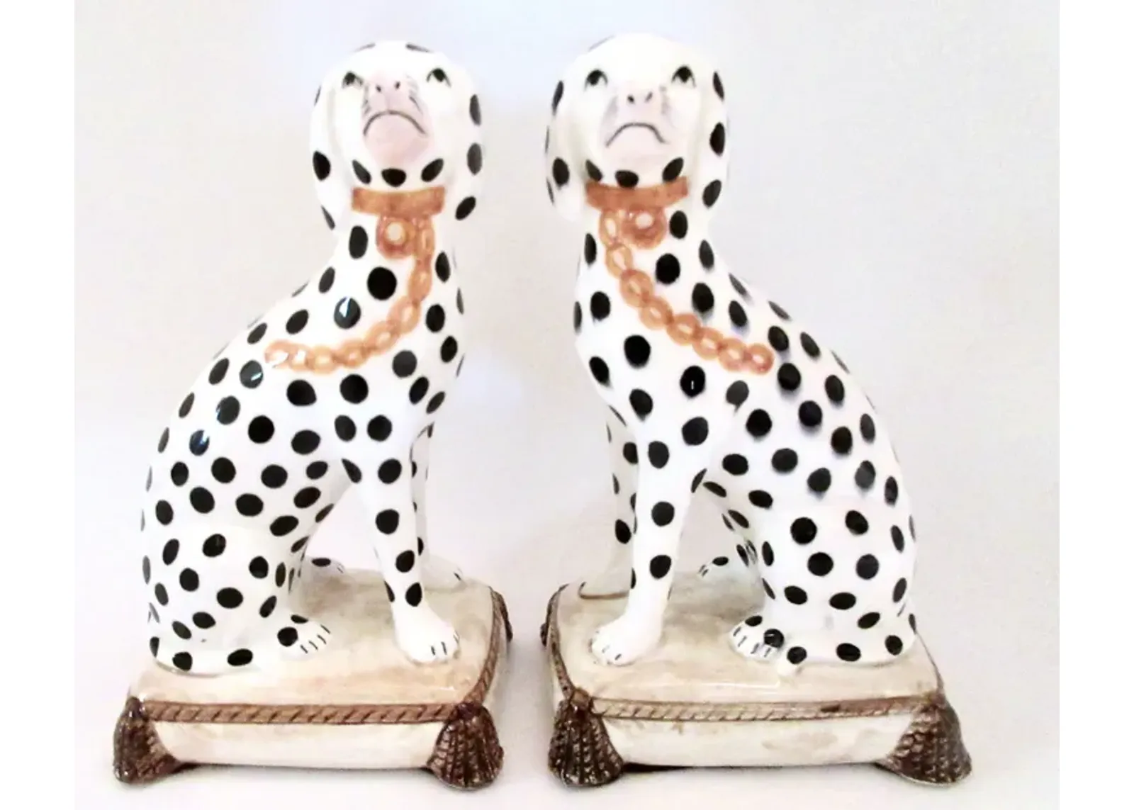 Staffordshire-Style Spotted Dog Bookends